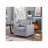 Zoey 33.25" Light Gray Linen Convertible Sleeper Chair with Side Pocket