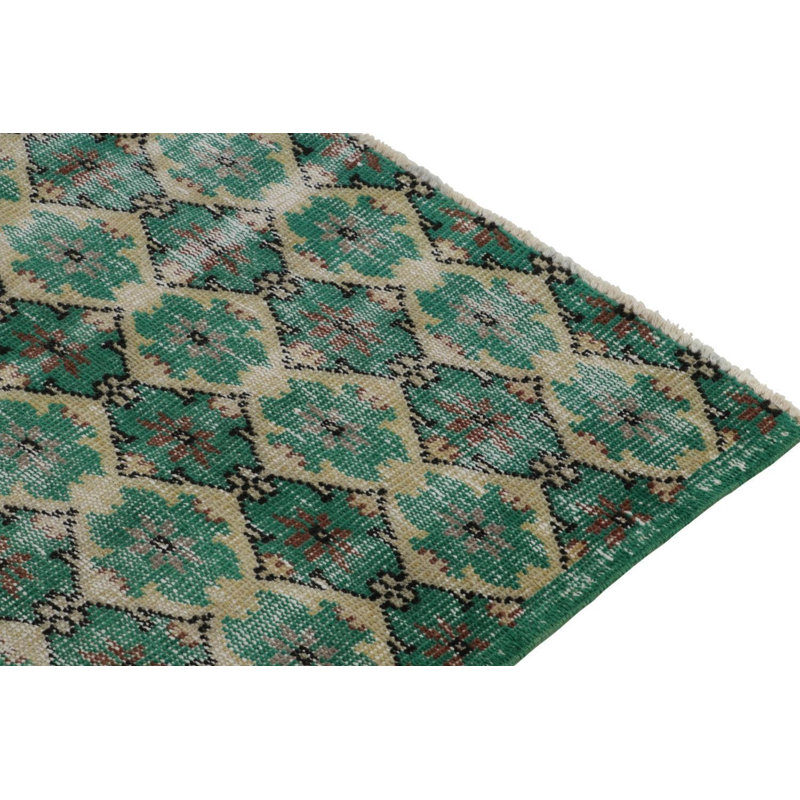 Hand Knotted Wool Area Rug, Rectangle 3'8" x 6'4"