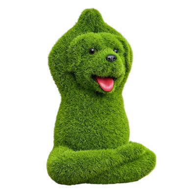 Dog figurine Simulation Yoga Dog Courtyard Figurine Crosss-border Creatives Garden Balcony Decoration Resin Handicraft Plushs Dog Figurine For Decoration