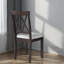 Ensemble de 2 chaises de salle à manger, chaises d'appoint en bois d'hévéa, dossier en X moderne pour la cuisine-42635805
