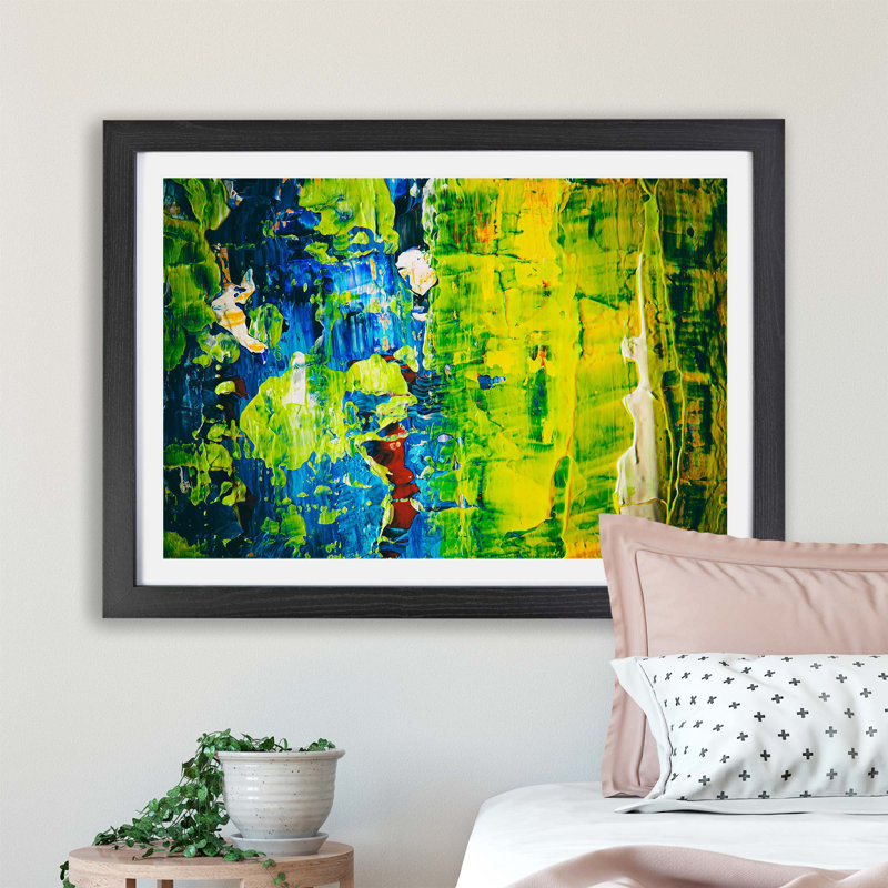 Abstract Vol.63 by S.Johnson - Framed Print, Black, 62cm H x 87cm W x 2cm D