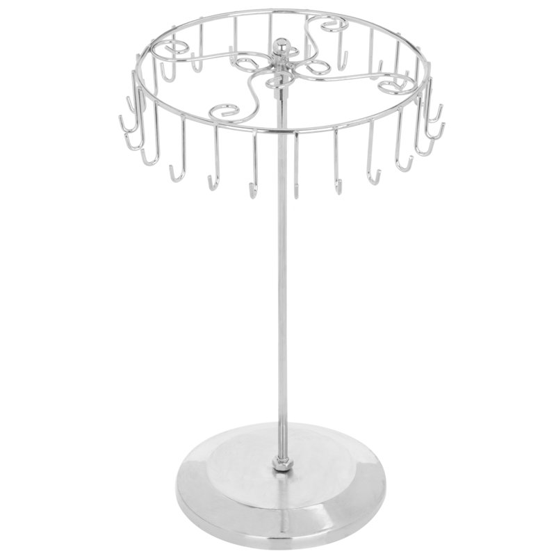 Rotating Tabletop Display Organizer Jewellery Stand, Silver