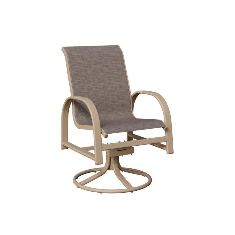 Chaise berçante berçante pivotante Berlin Gardens, Bleu cadet Shelby, Sahara moucheté