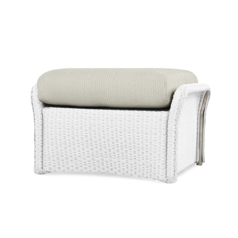Weekend Retreat Outdoor Ottoman, Remy Cloud, White