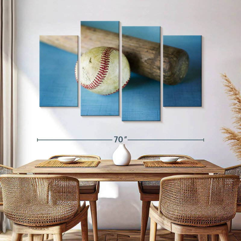 Stained baseball Sireci, H 42 po x l 68 po
