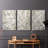 Abstract Series XIX -Set Of 3 Gallery Wrapped Canvas -Ready to Hang-107311243