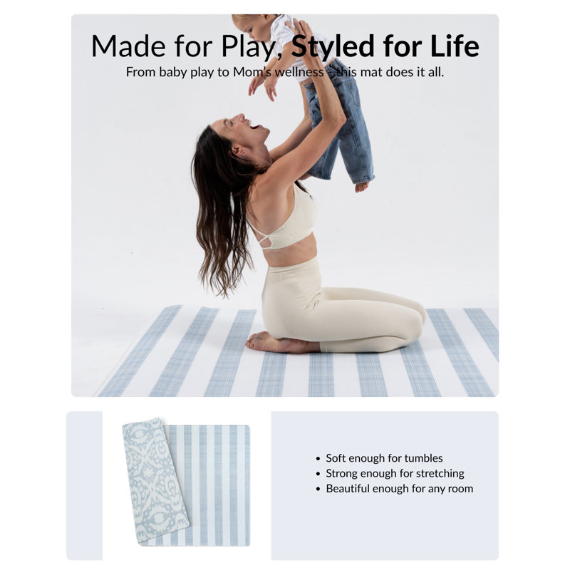 Reversible Emerson Foam Playmat, Blue
