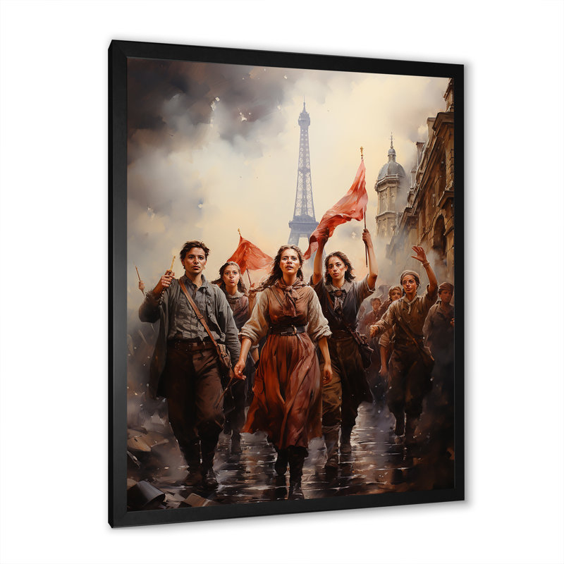 Bevon la Révolution française III, H 20 po x l 12 po x P 1 po, Cadre photo noir