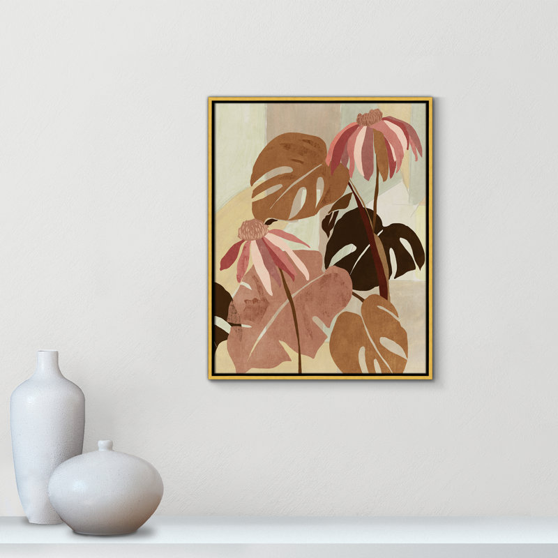 Hot Tropics " Hot Tropics I ", 29.5" H x 23.5" W x 2" D, Gold Framed Canvas