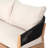 Verona Outdoor Patio Acacia Wood Loveseat, Natural Finish Wood, Beige Cushion, Black Rope-1664438252