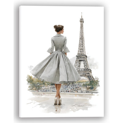 Parisian Elegance I Wrapped Canvas Wall Art