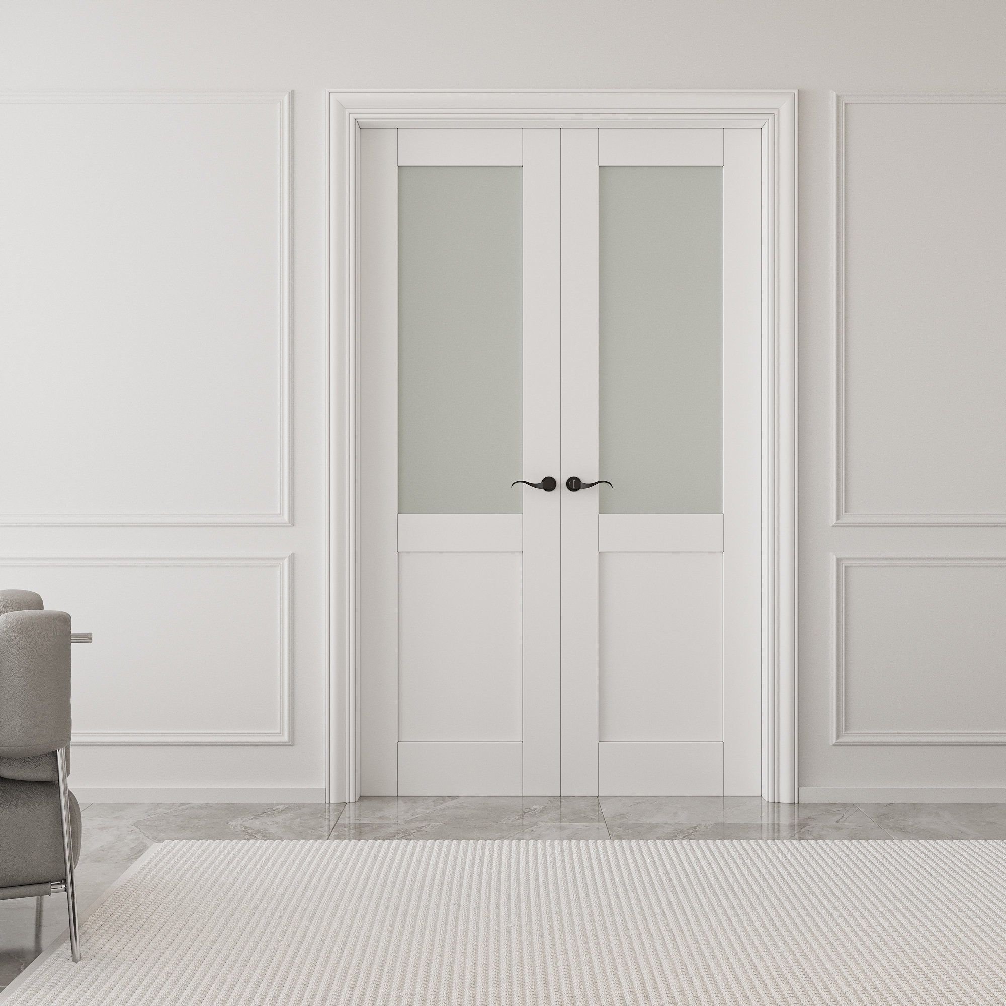 ARK DESIGN Glass French Door with Installation French door Hardware Kit Wayfair