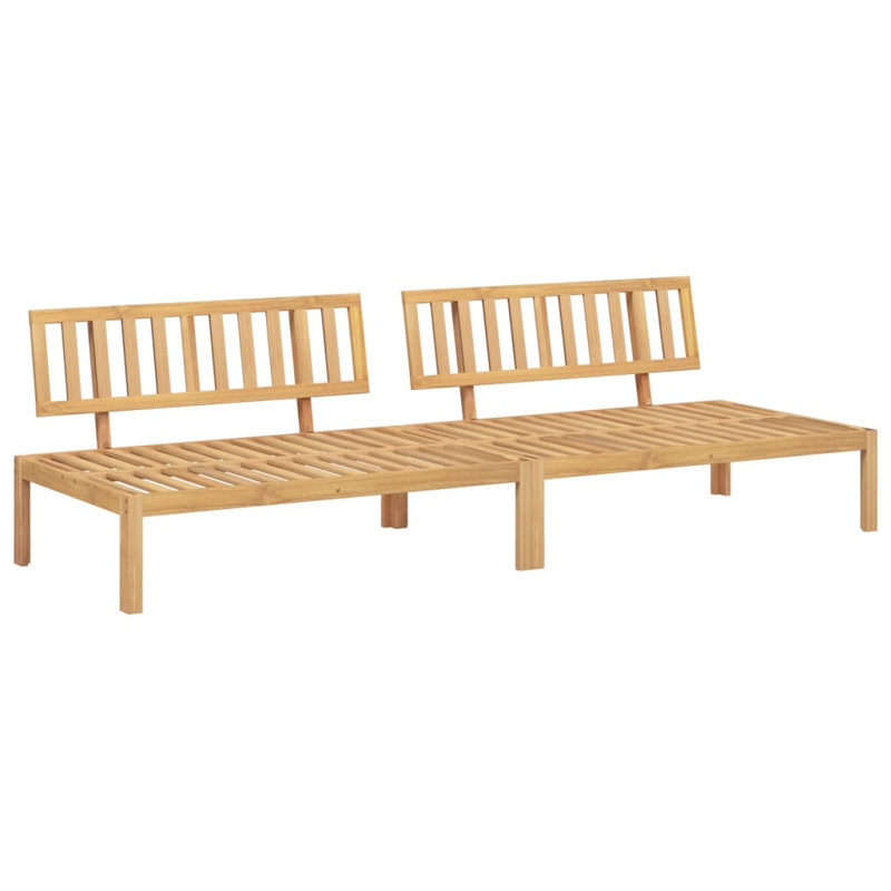 Pallet Middle Sofa Natural Wood Solid Acacia Wood 47.2 X 31.5 In, Natural