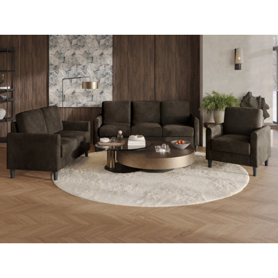 Goliad 3-Piece Velvet Living Room Set