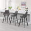 Tabouret de bar pivotant en lin avec dossier haut (ensemble de 3)-423412557-423412592-423412558