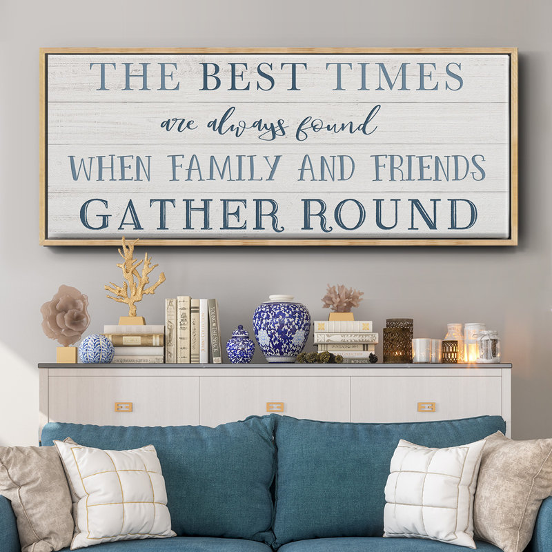 «Family and Friends Gather», toile encadrée