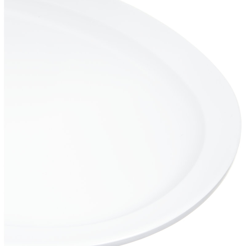 Plateau ovale en mélamine Asso, Blanc, H 1,19 po x l 9,75 po x P 13,5 po