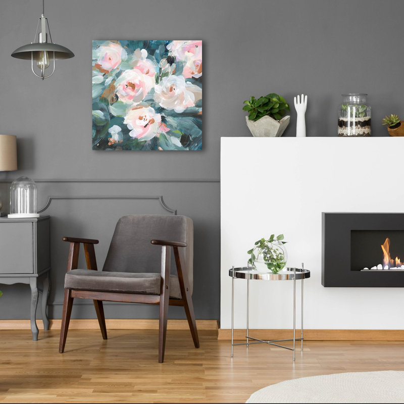  «Glimpses of Roses 1» par Danhui Nai, art mural en verre acrylique, 24 po x 24 po, H 24 po x l 24 po x P 0,2 po