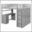 Lit mezzanine avec tiroirs, bureau et garde-robe, parfait pour économiser de l'espace et être multifonctionnel.-1067985852