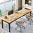 78'' Large Light Walnut Dining Table for 6-8