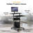  Mount-It! Mobile Standing Desk and Height Adjustable Stand-Up Computer Workstation, Silver