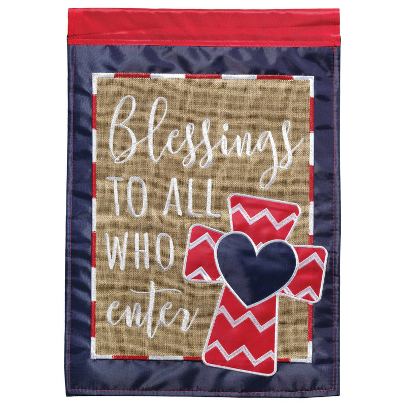 Joie pour tout ce qui est en polyester 18 po x l 13 po. drapeau de jardin