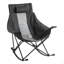 Chaise berçante de camping, chaise berçante pliante portative, fauteuil inclinable robuste avec porte-gobelet et poche, supporte 225 lb, chaises de camping entièrement rembourrées pour le patio extérieur
