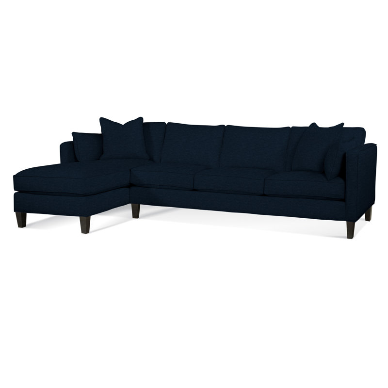 Lenox Chaise Sectional, Brown Geometric, 0456-33, Left Hand Facing, Java