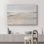 Minimal Landscape "Coastal Sandy Beach Seascape Artwork, Abstract Minimalist Neutral Decor Wall Pictures, Large Framed Canvas Giclee Print Wall Art"