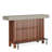 62.99" Red Brown & Gray Cement Large Home Bar Unit , 2-Tier Modern Mini Bar Height Pub Table For Living Room-1564267316