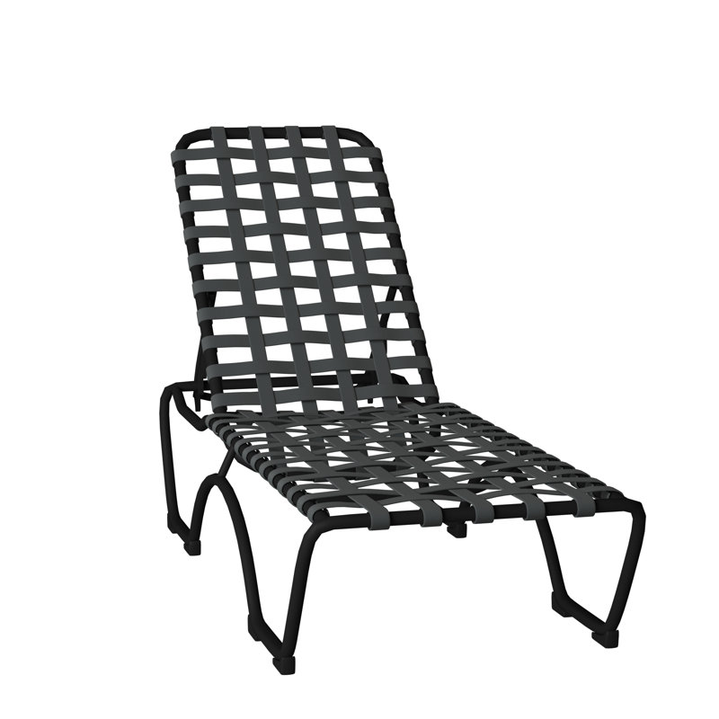 Chaise longue simple inclinable 79 po Kahana, Obsidienne, Vinyle graphite
