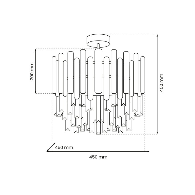 Antrel 6 - Light Crystal Chandelier
