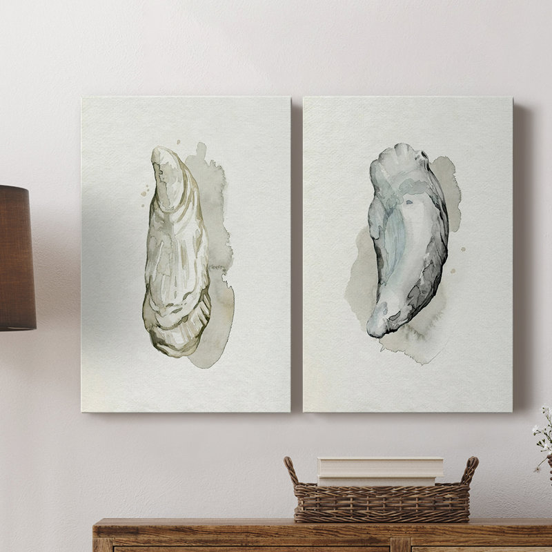 Oysters on the Bay - Toile tendue avec châssis I-Premium - prête à être accrochée, H 36 po x l 24 po