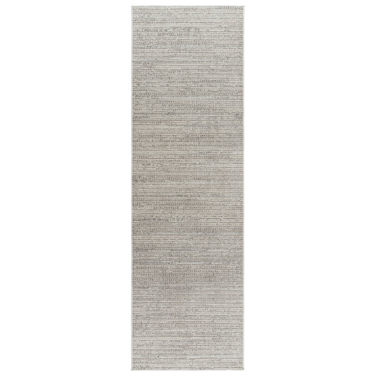 Tapis d'intérieur en polyester à rayures Miesner Dario
