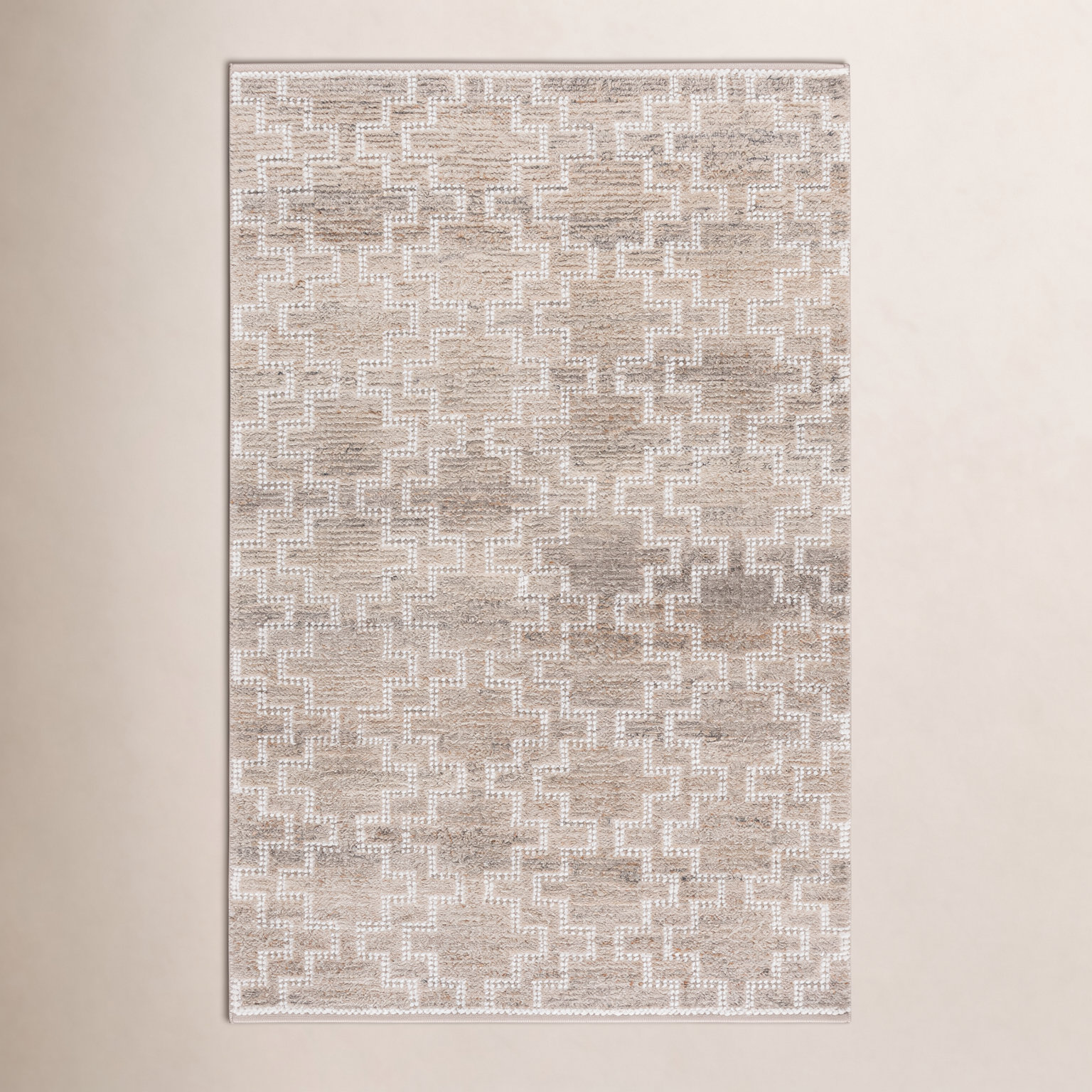 Hand-Woven Geometric Outdoor Rug, 5'-0" X 8'-0" Rectangle