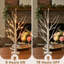 Décoration lumineuse en forme de bouleau, ensemble de 2 mini sapins artificiels blancs de 60 cm (2 pieds), à poser sur une table ou une cheminée. Fonctionne sur piles ou USB.