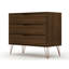 Commode 35 po Rockefeller en brun châtaignier (3 tiroirs)-120476952
