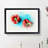 Two Red Bell Peppers in Abstract - Picture Frame Graphic Art Print-55777547-55777549