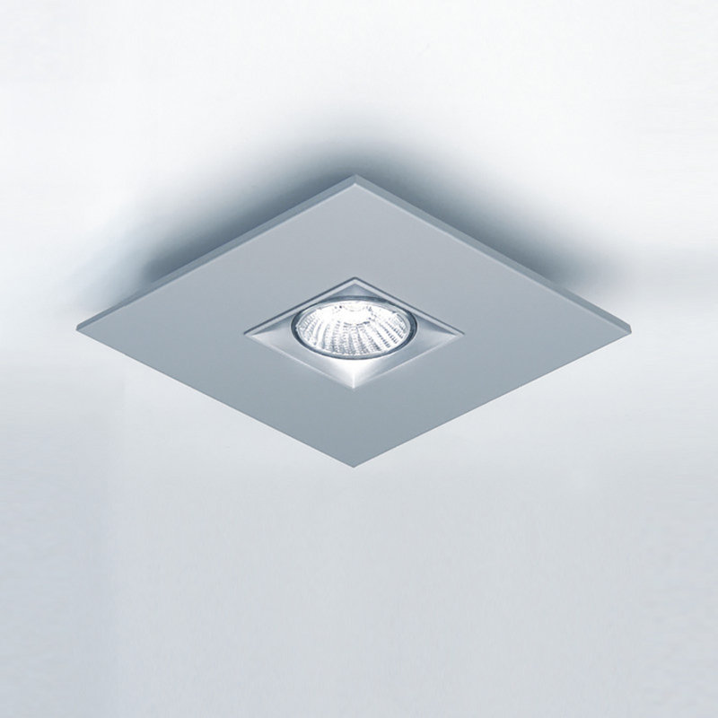 Polifemo 1 - Light Semi Flush Mount, 3" H x 8" W x 8" D, Metallic Gray