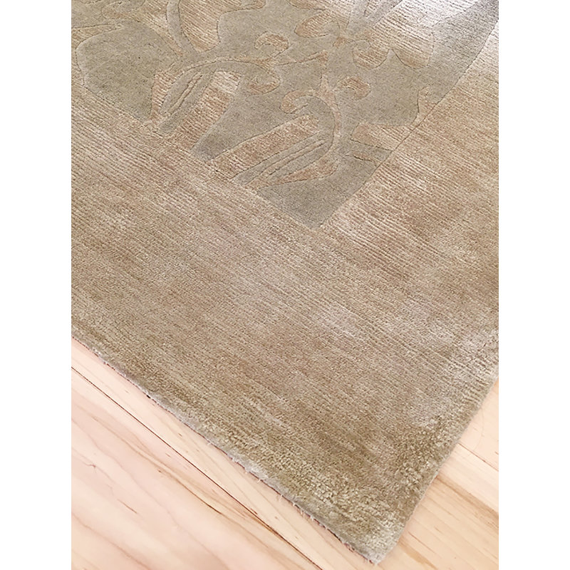 Aurea Hand-Knotted Area Rug in Bay Leaf, Rectangle 8' x 10'