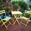 Ensemble bistro 3 pièces de table carrée pliable et chaises-1709605644