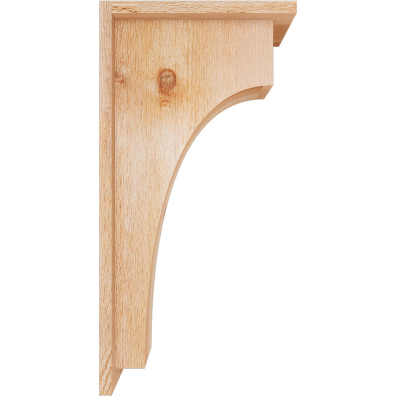 Corbeau Huntington avec plaque arrière, H 24 po x l 6 po x P 12 po, Cèdre rouge, Sciage brut