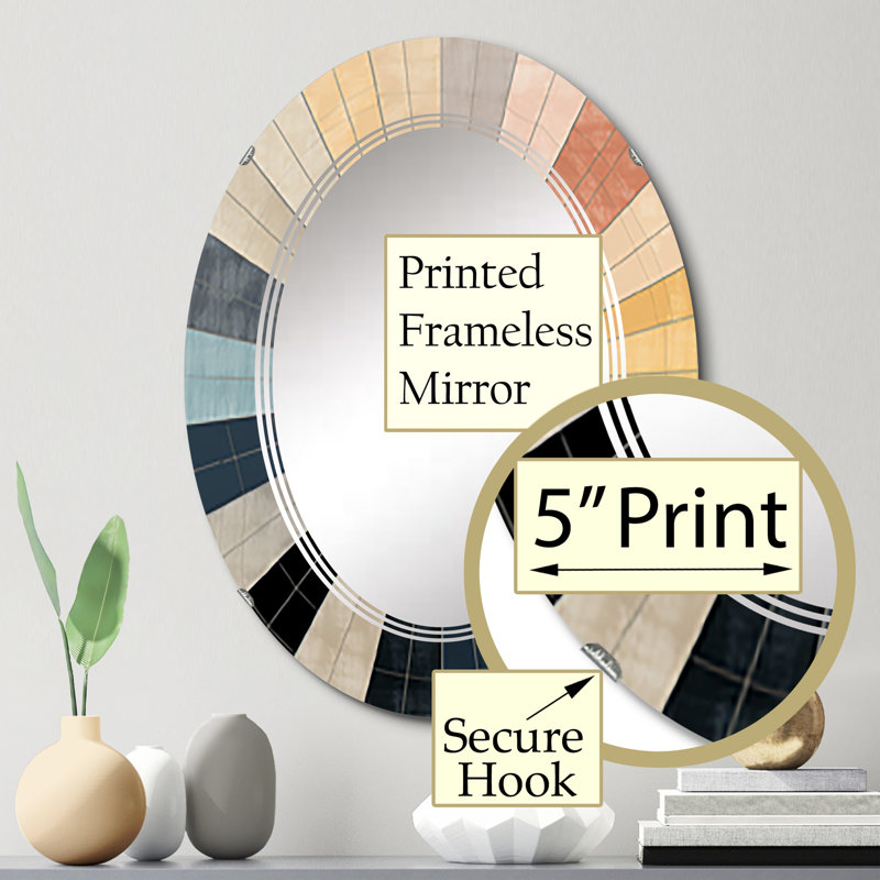 Pitney - Miroir mural moderne ovale, 30 po x 20 po