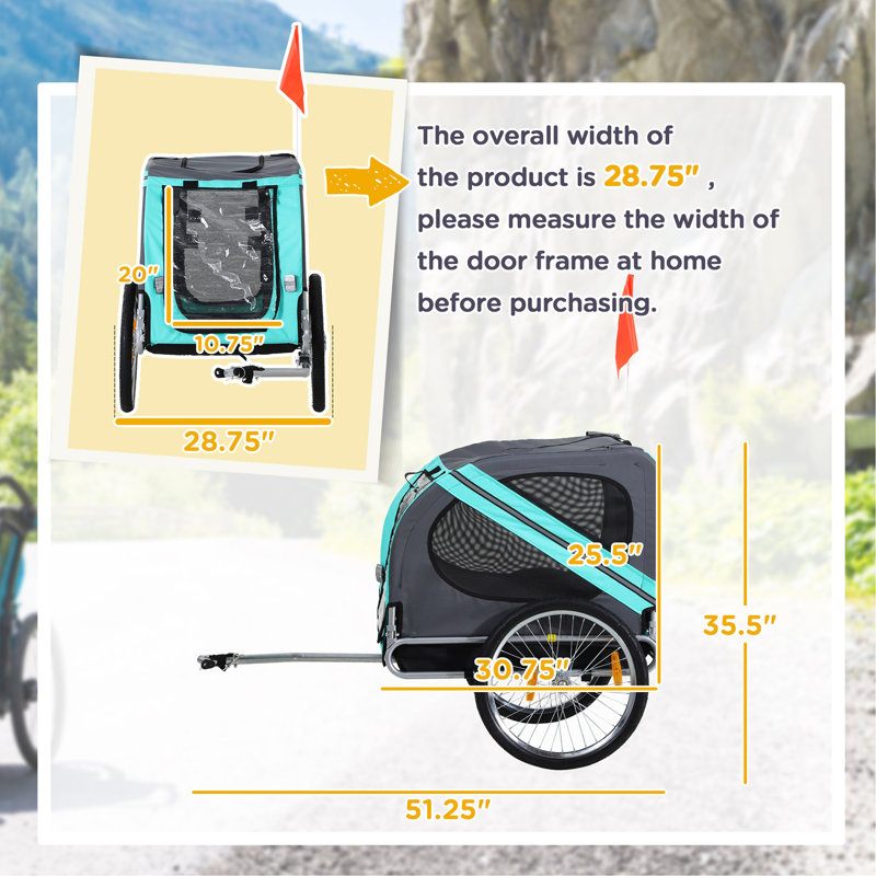 Pet Bike Trailer,Dog Stroller Bicycle Carrier