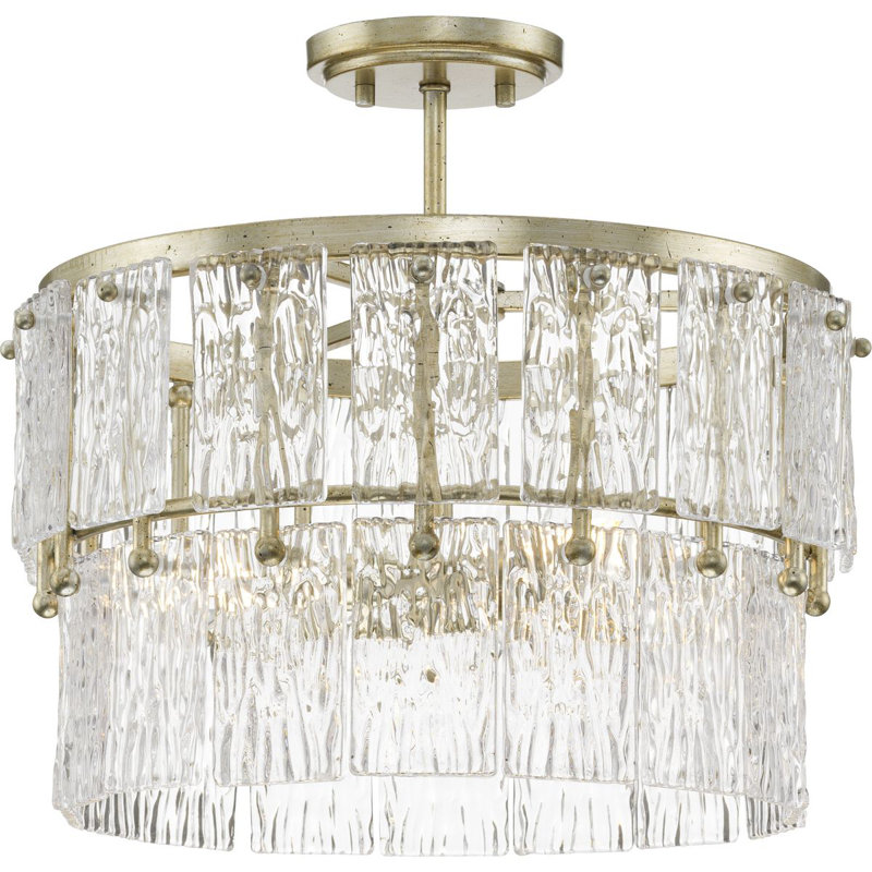 Chevall 3 - Light Drum Pendant, Gilded Silver