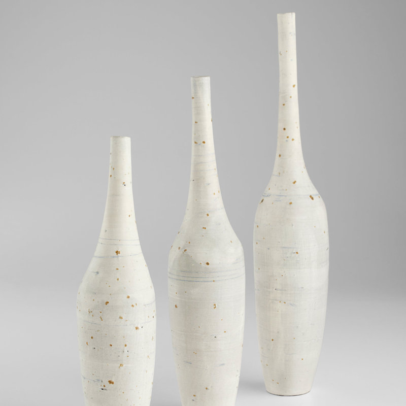 Gannet Handmade Ceramic / Porcelain Table Vase, 22" H x 4.5" W x 4.5" D