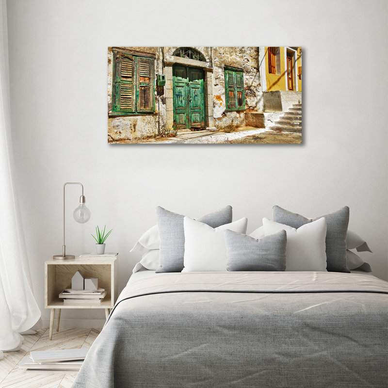 Greek Streets - Wrapped Canvas Print