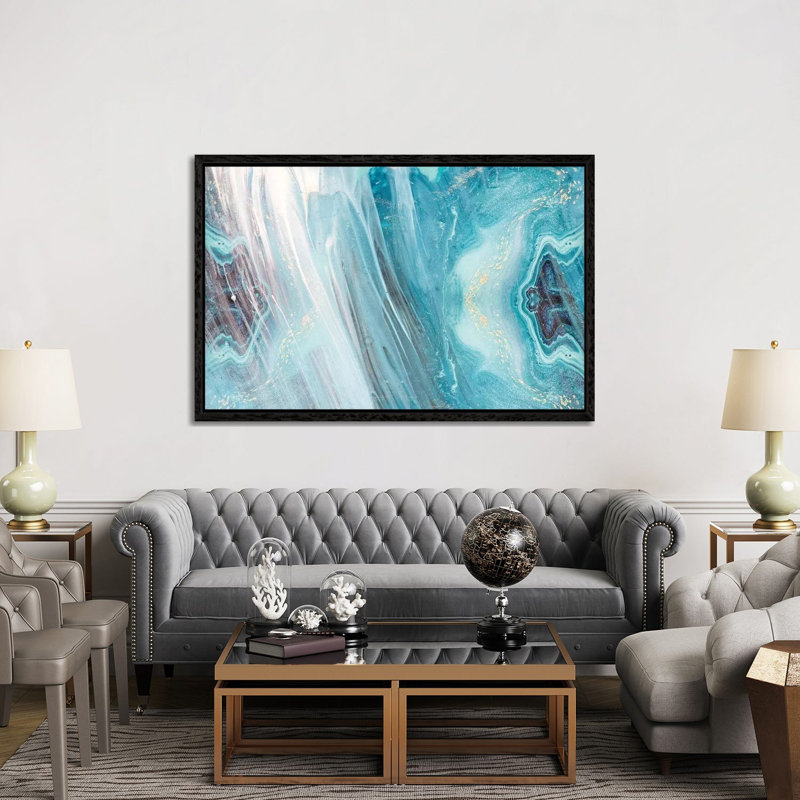 Time by Maximiliano Casal - Print on Canvas, 101.6cm H x 152.4cm W x 3.81cm D, Black Framed