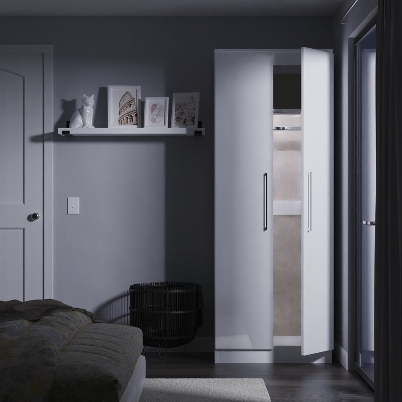 Paris Manufactured Wood Wardrobe, White