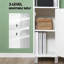 Tall Freestanding Tower Cabinet with Mirrored Door and Adjustable Shelves